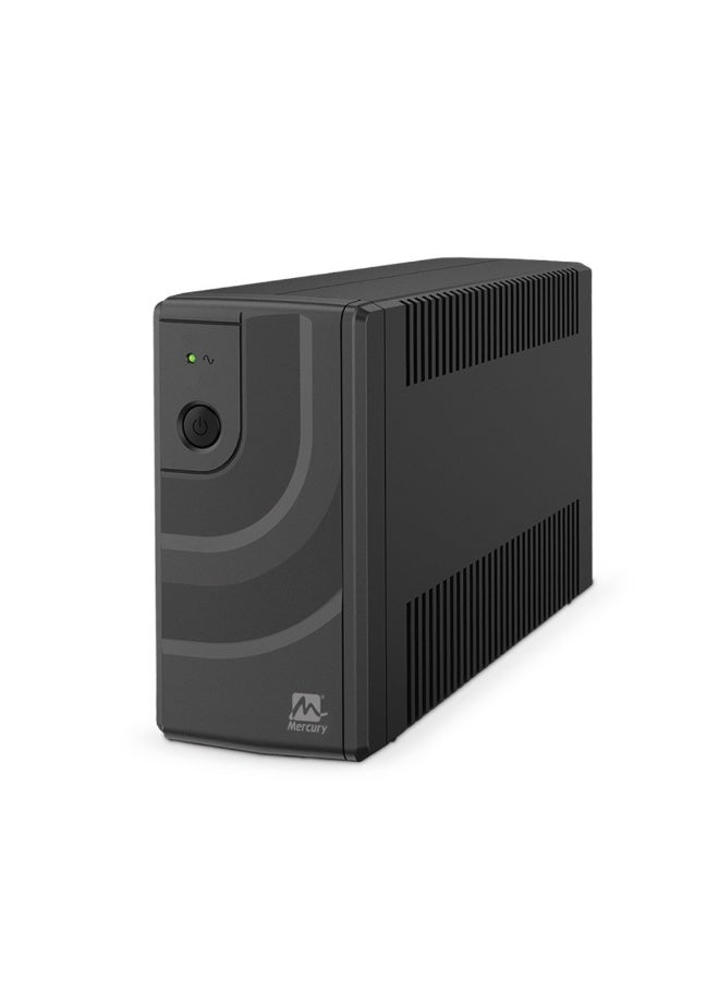 ميركيري جهاز تزويد الطاقة غير المنقطع (UPS) من ميركوري مافريك بقدرة 750 فولت أمبير/360 واط، يعمل دون اتصال بالإنترنت، مزود بشاشة LED، ومقبسين كهربائيين عالميين، وبطارية 7 أمبير/ساعة - Image 1